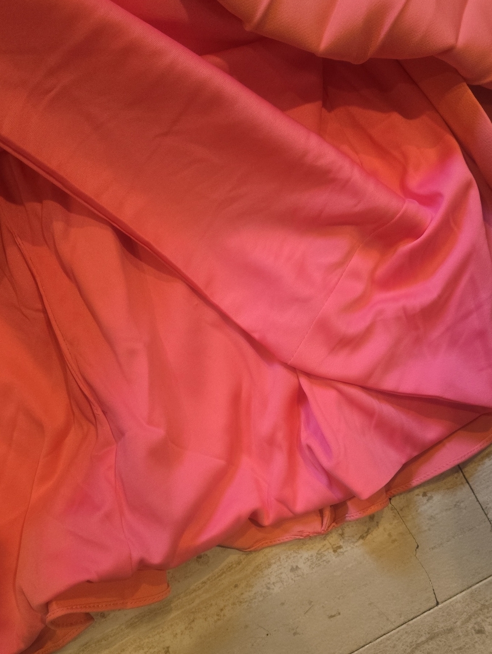 Sleeveless Pink Chiffon Pleated Maxi Mermaid Dress - Picture 4 of 6